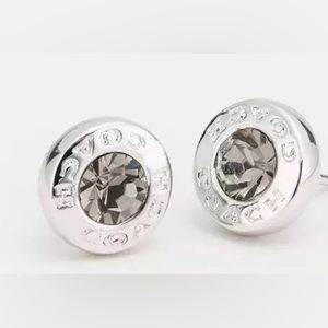 Coach Open Circle Stone Stud Earrings